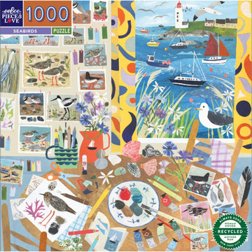 eeBoo 1000pc Puzzle Seabirds Sq