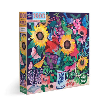 eeBoo 1000pc Puzzle Summer Bouquet Square