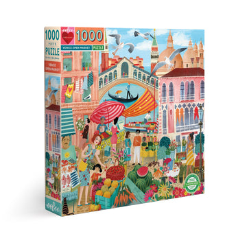 eeBoo 1000pc Puzzle Venice Open Market Sq