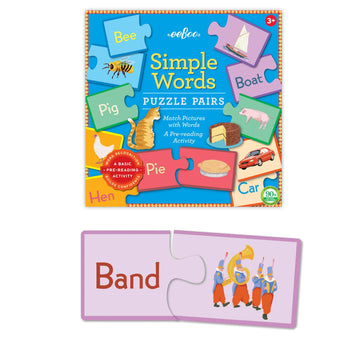 eeBoo Puzzle Pairs Simple Word