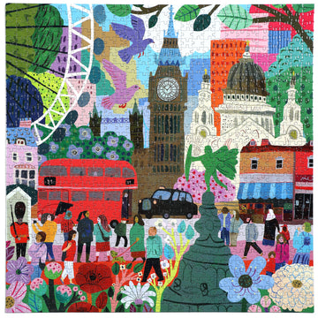 eeBoo 1000pc Puzzle London Life The Toy Wagon
