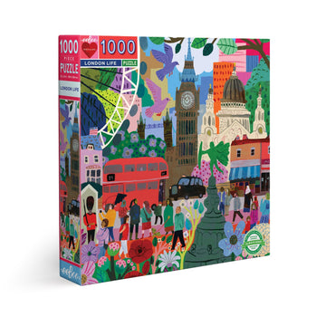 eeBoo 1000pc Puzzle London Life The Toy Wagon