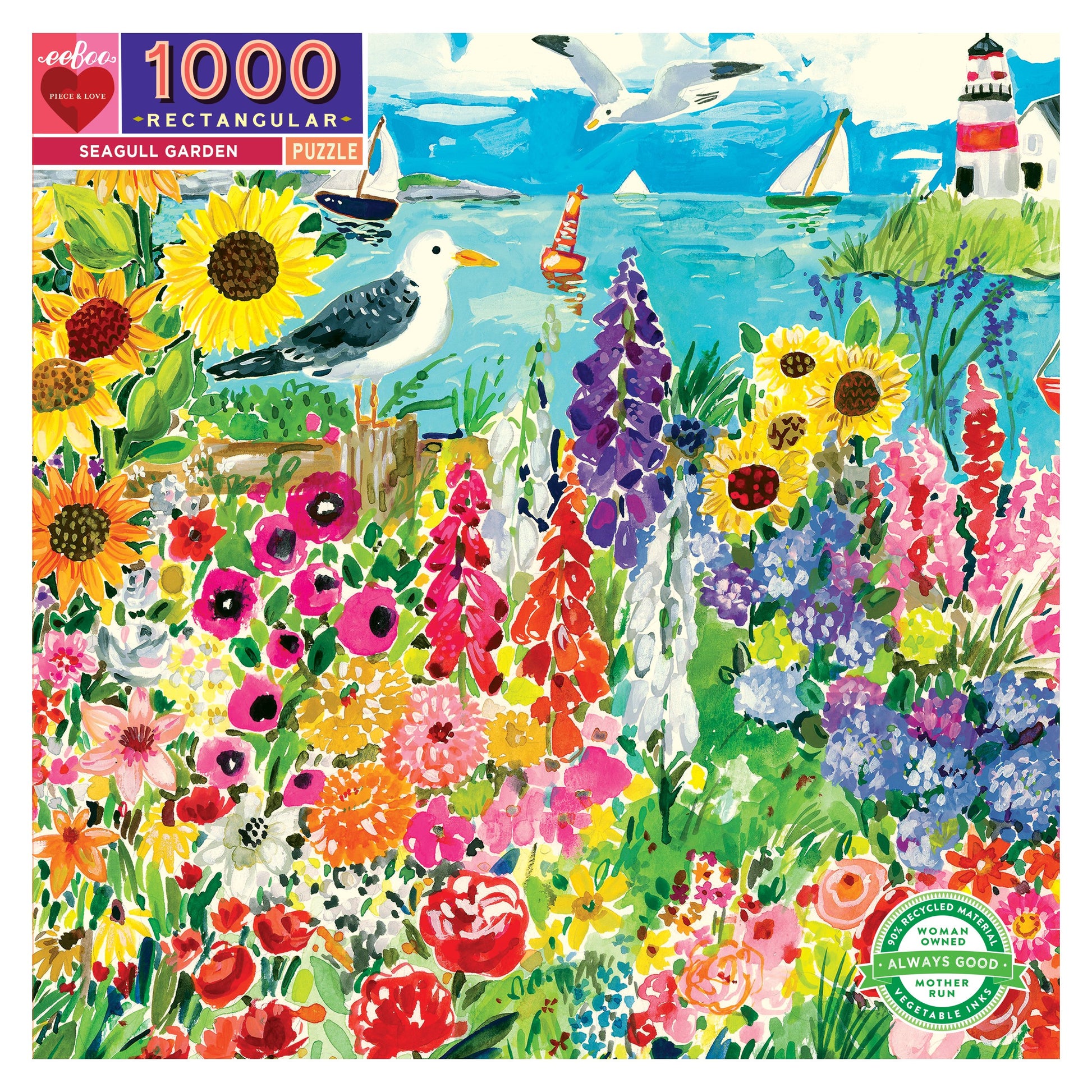 eeBoo 1000pc Puzzle Seagull Garden Rtg The Toy Wagon