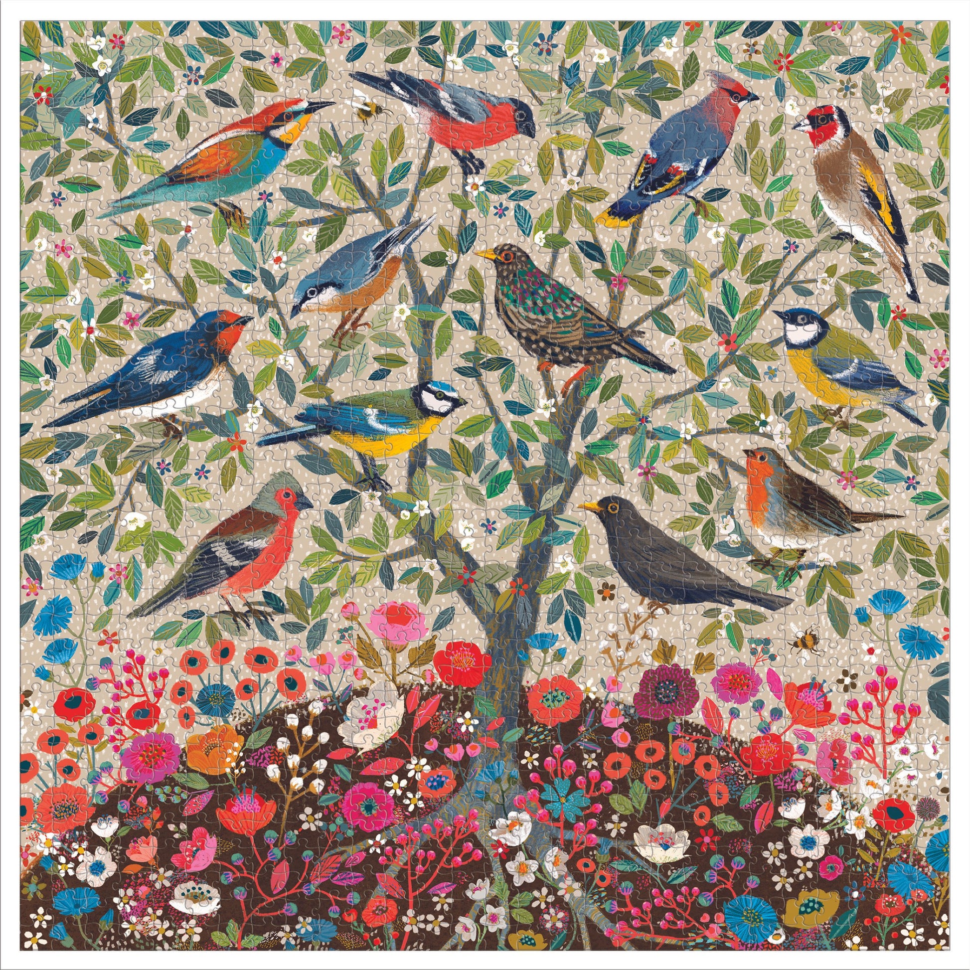 eeBoo 1000pc Puzzle Songbirds Tree The Toy Wagon