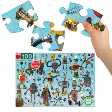 eeBoo 100pc Puzzle Upcycled Robots