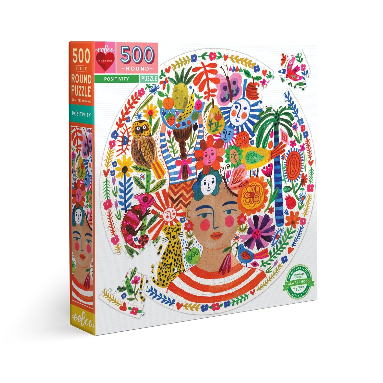 eeBoo 500pc Puzzle Positivity Rd The Toy Wagon