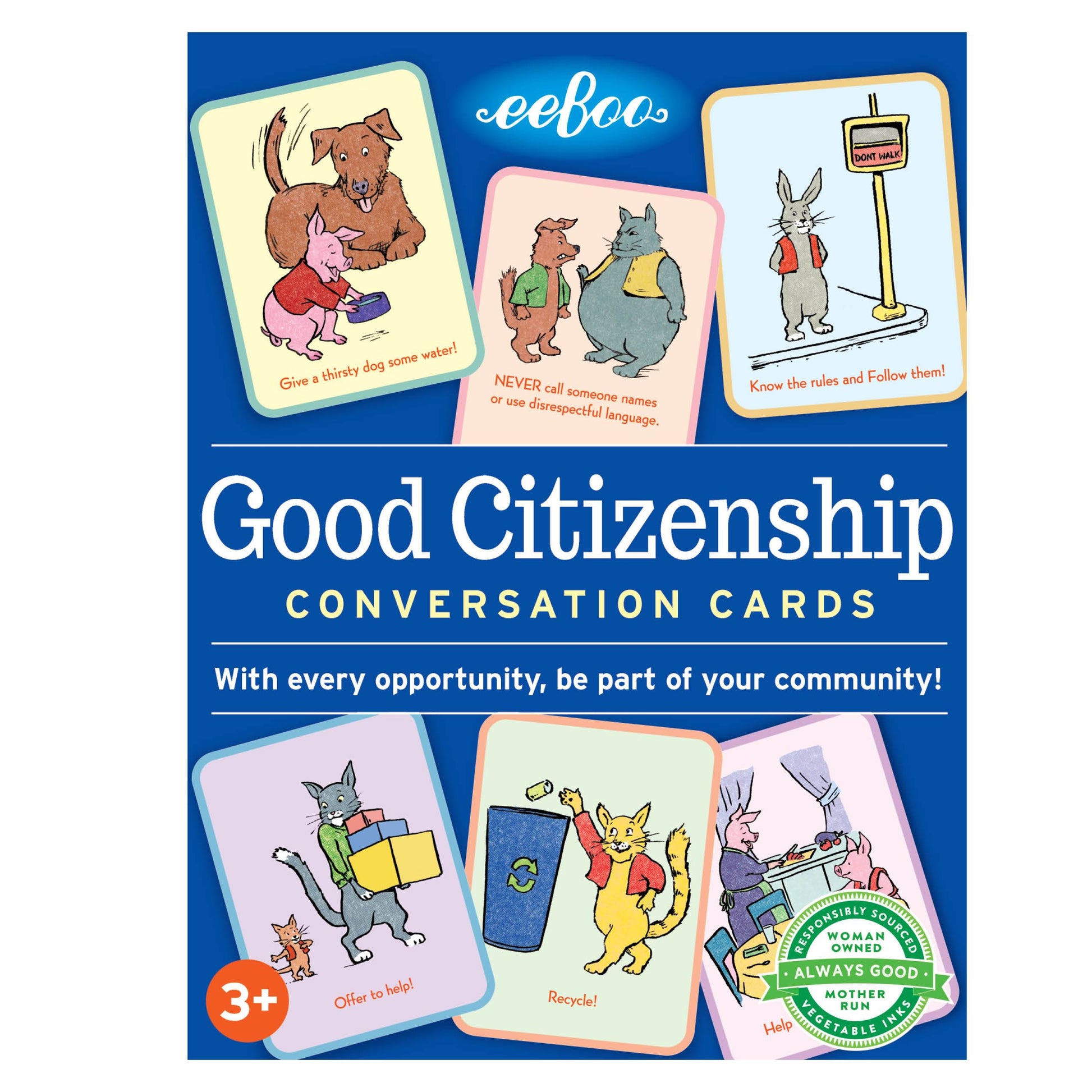 eeBoo Flashcards Good Citizenship The Toy Wagon
