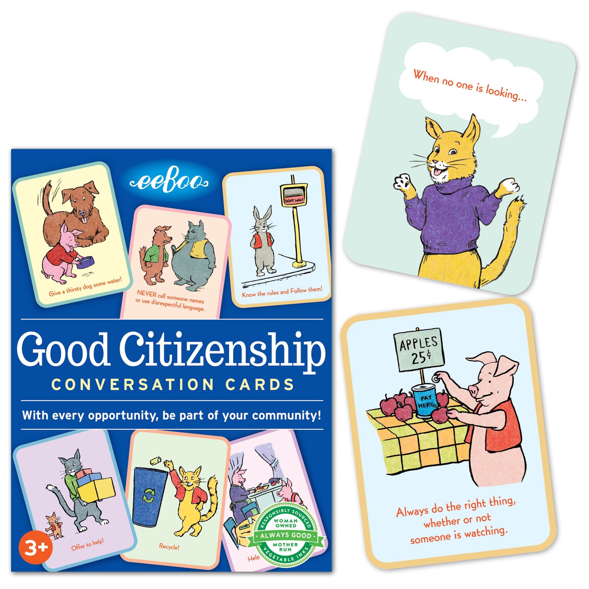 eeBoo Flashcards Good Citizenship The Toy Wagon