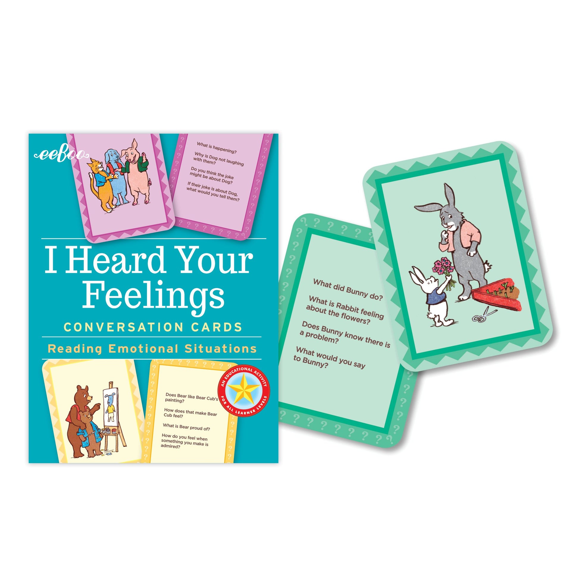 eeBoo Flashcards I Heard Your Feelings Hardbox The Toy Wagon