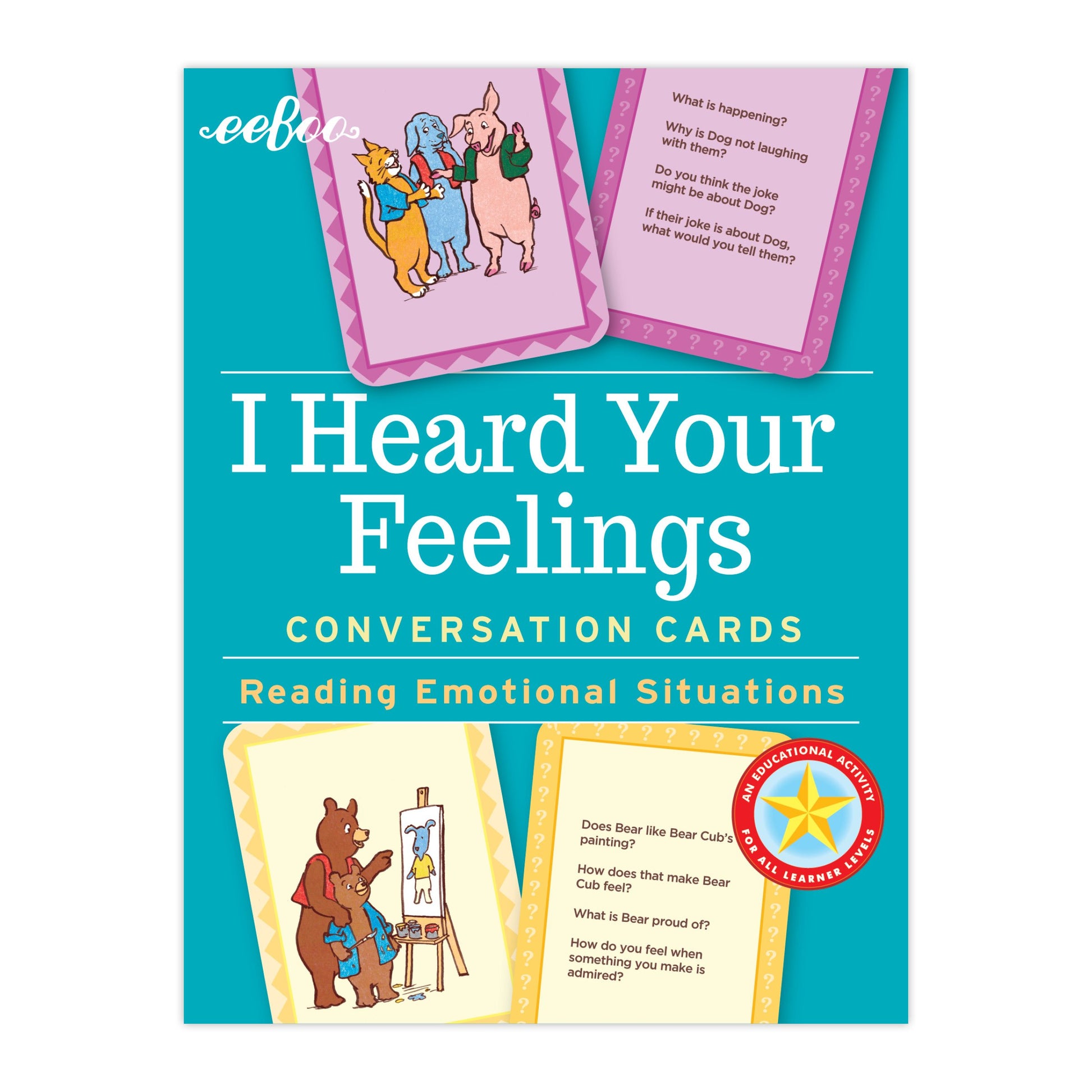 eeBoo Flashcards I Heard Your Feelings Hardbox The Toy Wagon