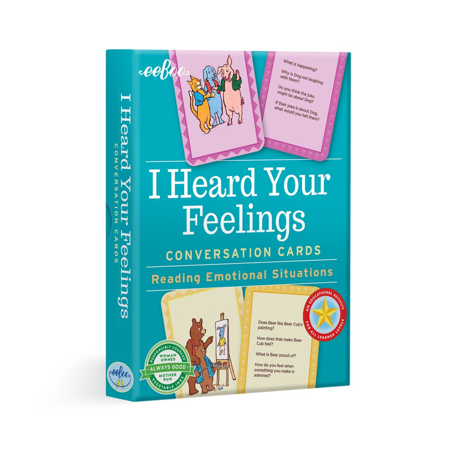 eeBoo Flashcards I Heard Your Feelings Hardbox The Toy Wagon