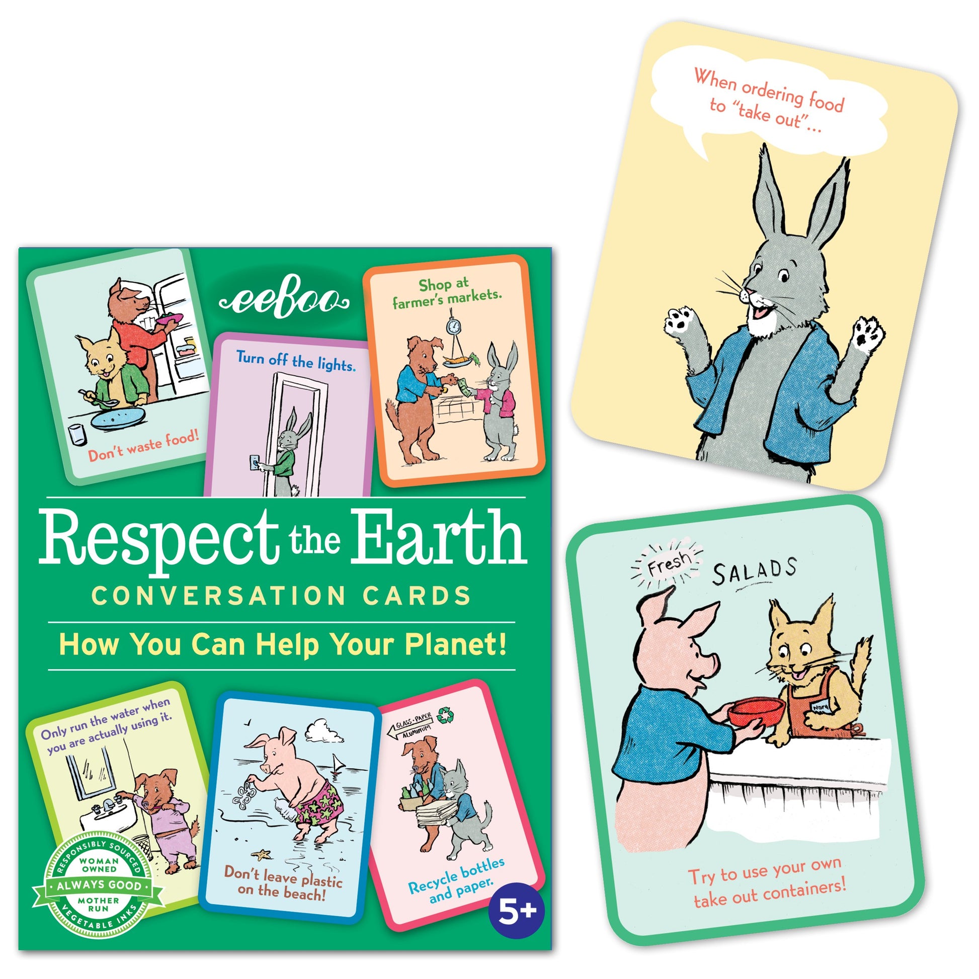 eeBoo Flashcards Respect The Earth The Toy Wagon