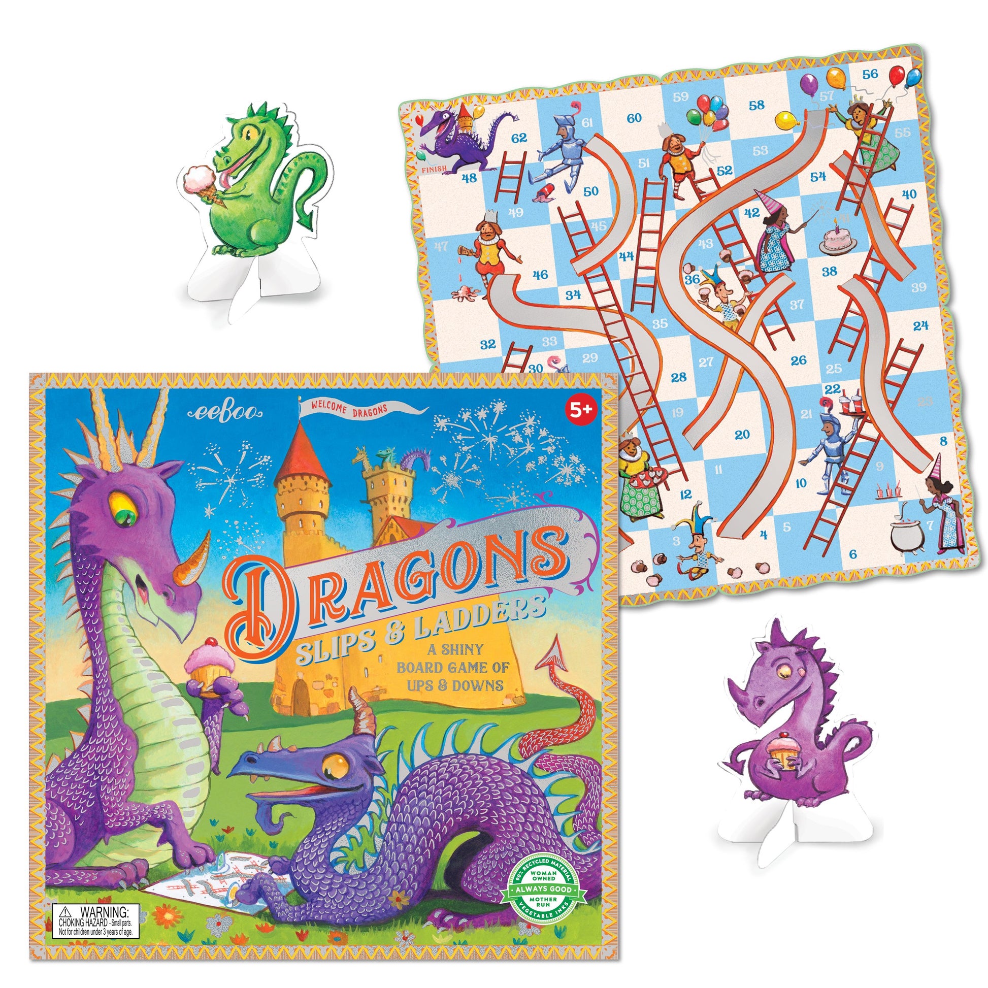 eeBoo Game Dragons Slips & Ladders The Toy Wagon