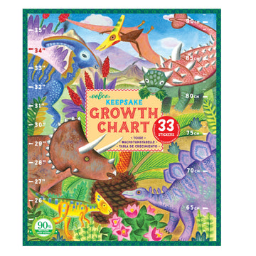 eeBoo Growth Chart Grow Like a Dinosaur The Toy Wagon