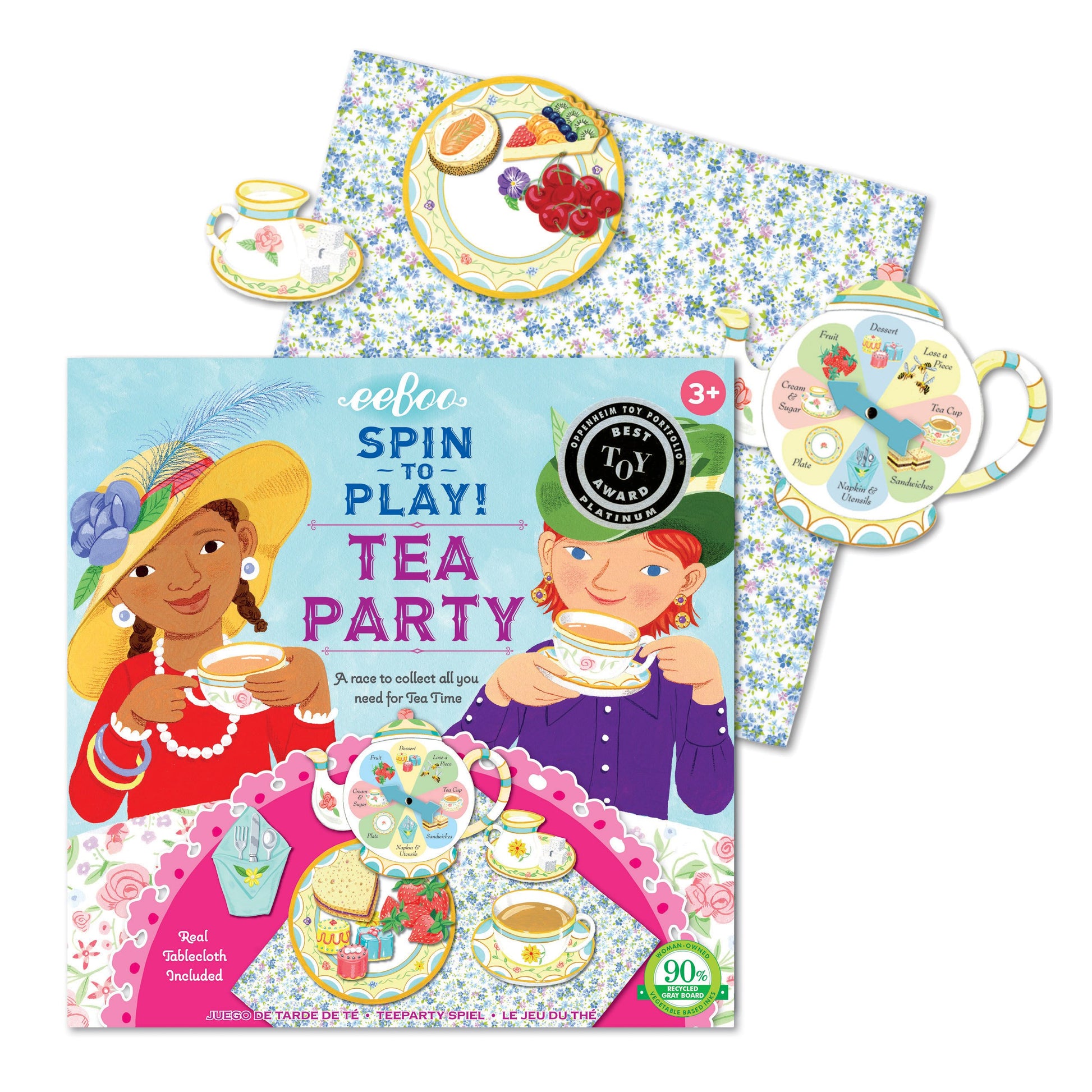 eeBoo Spinner Game Tea Party The Toy Wagon