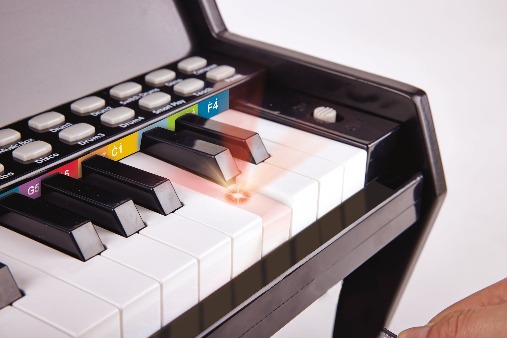 Hape Learn with Lights Black Piano with Stool