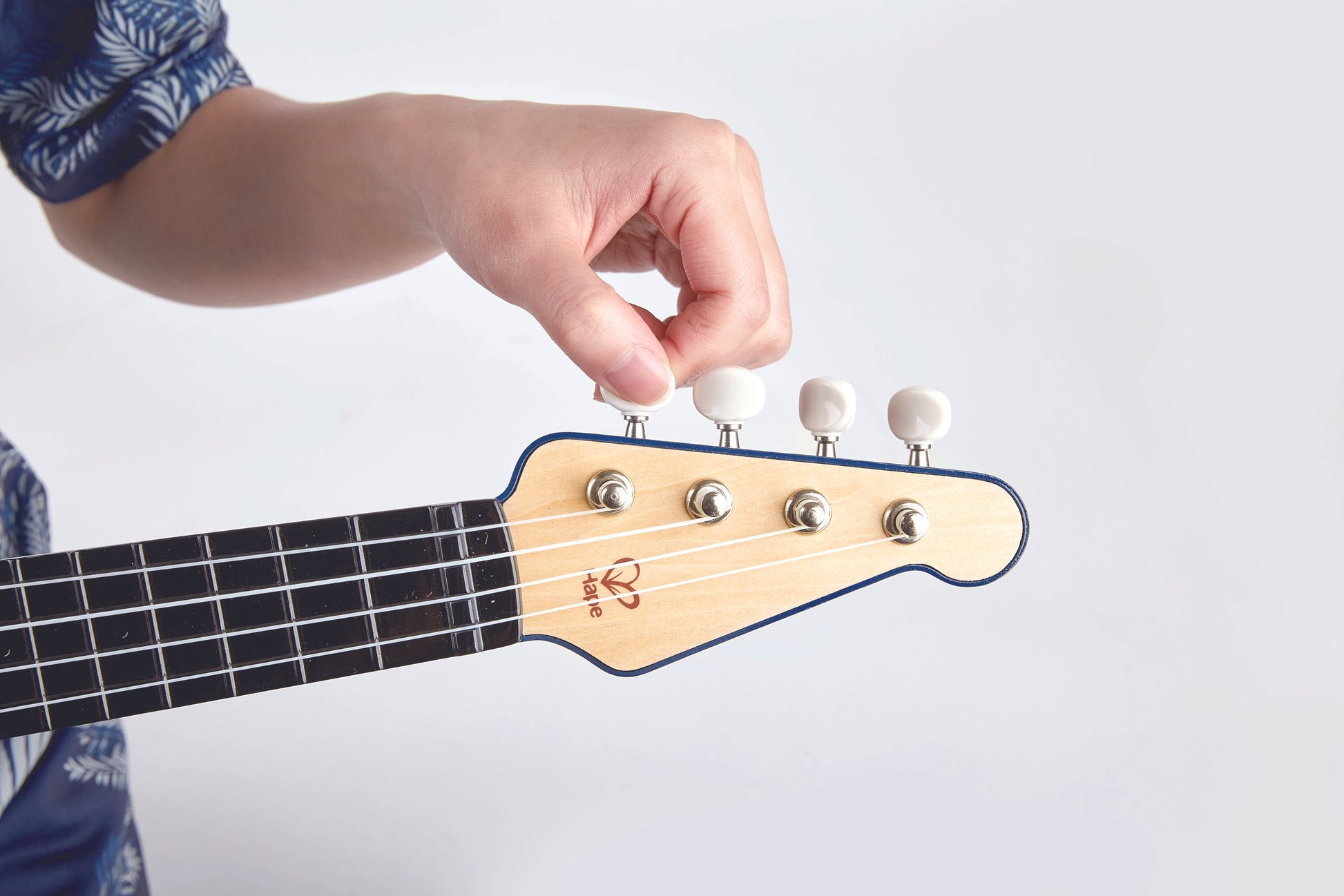 Hape Learn with Lights Ukulele-Blue The Toy Wagon