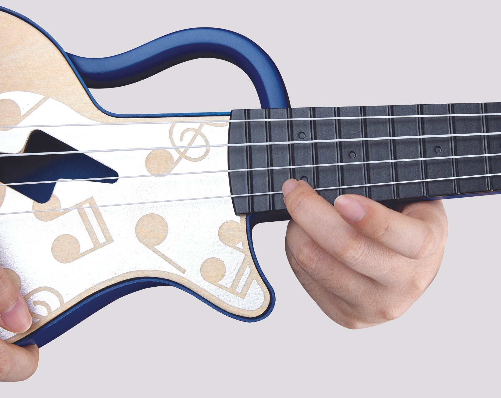Hape Learn with Lights Ukulele-Blue The Toy Wagon