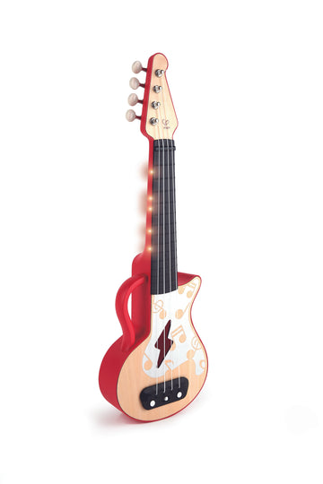 Hape Learn with Lights Ukulele-Red The Toy Wagon