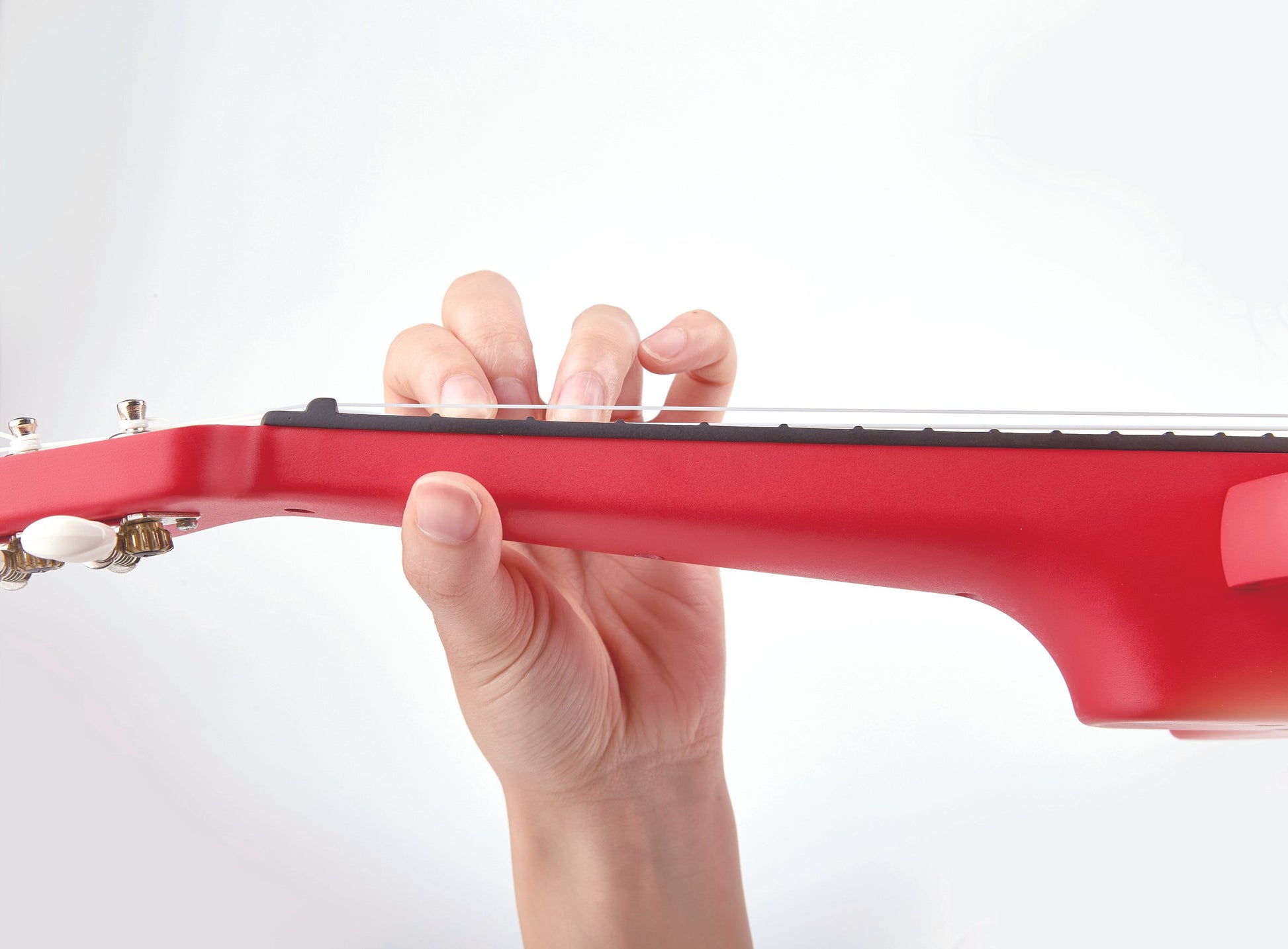 Hape Learn with Lights Ukulele-Red The Toy Wagon