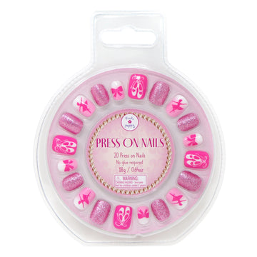 Pink Poppy Romantic Ballet Press On Nails