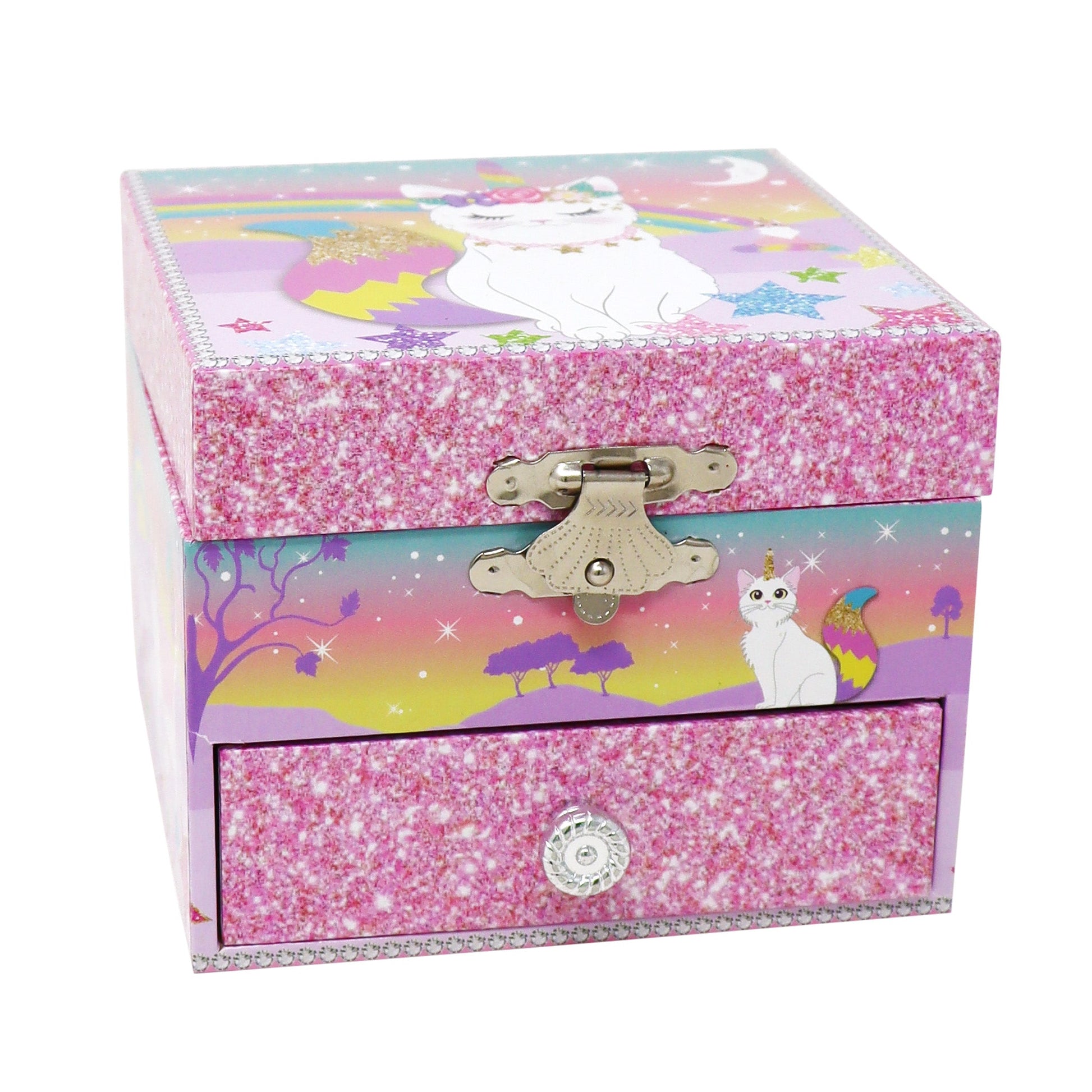 Pink Poppy Caticorn Dreams Small Musical Jewellery Box The Toy Wagon