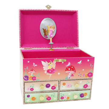 Pink Poppy Pixie Fantasy Medium Unicorn Fairy Musical Jewellery Box The Toy Wagon