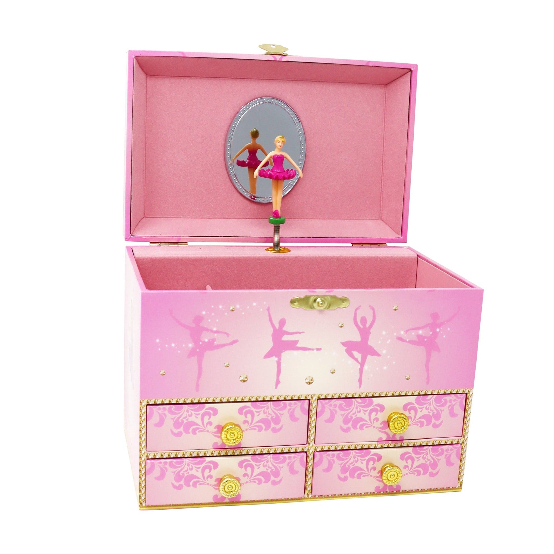 Pink Poppy Romantic Ballet Medium Musical Jewellery Box The Toy Wagon