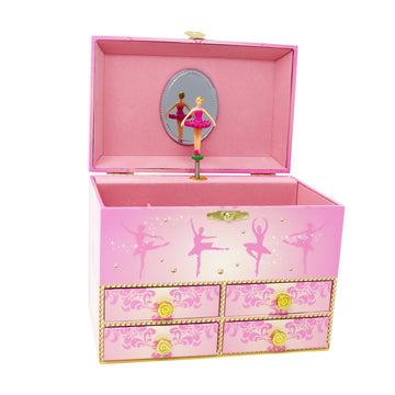 Pink Poppy Romantic Ballet Medium Musical Jewellery Box The Toy Wagon