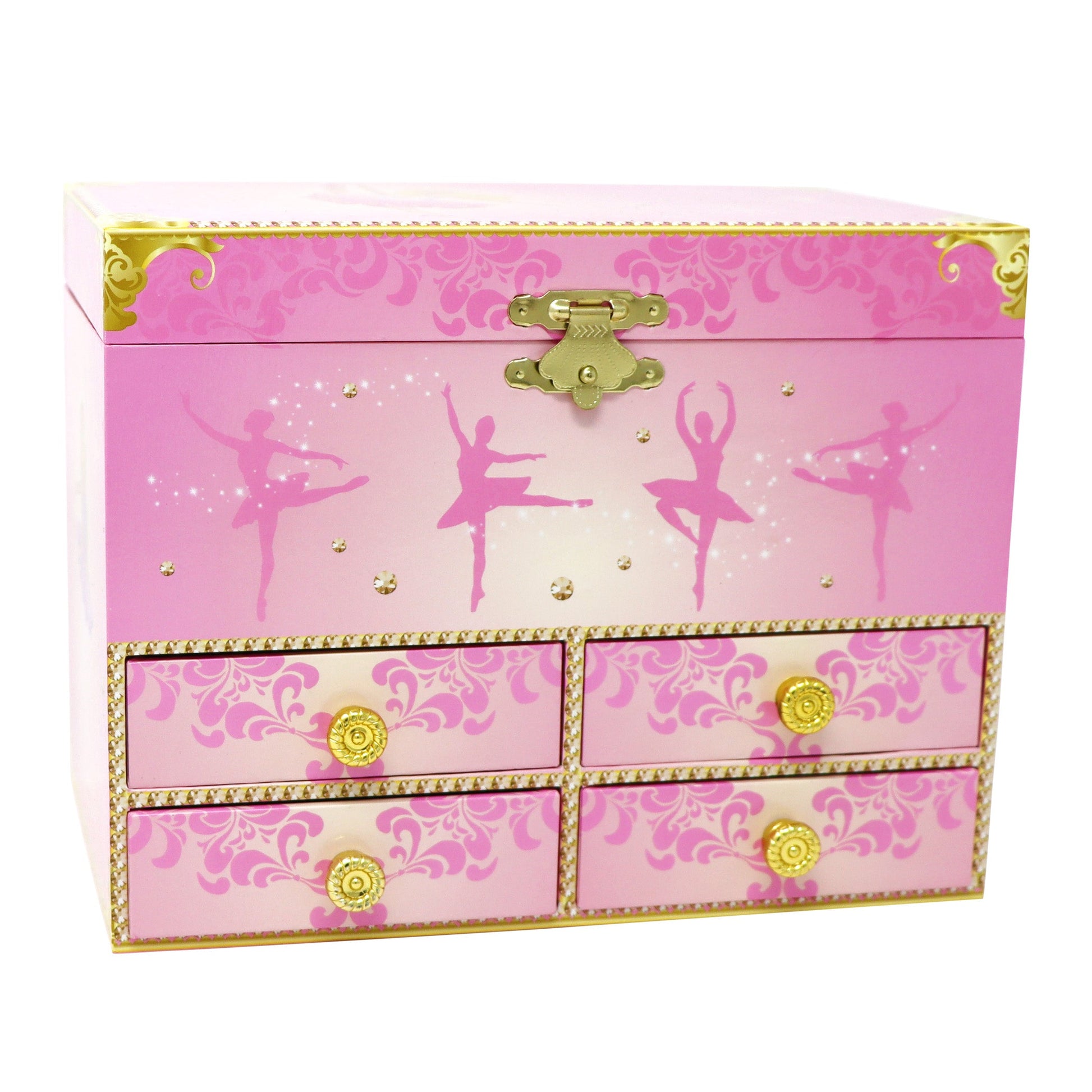 Pink Poppy Romantic Ballet Medium Musical Jewellery Box The Toy Wagon