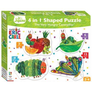 4-in-1 Shaped Puzzle 3-12pc The Very Hungry Caterpillar