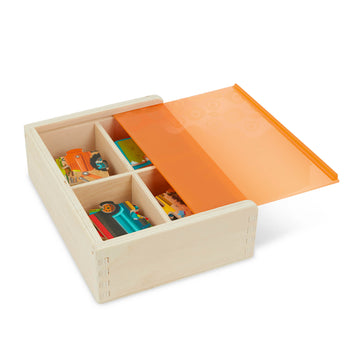 B. 4 Wooden Construction Jigsaw Puzzles in a Box