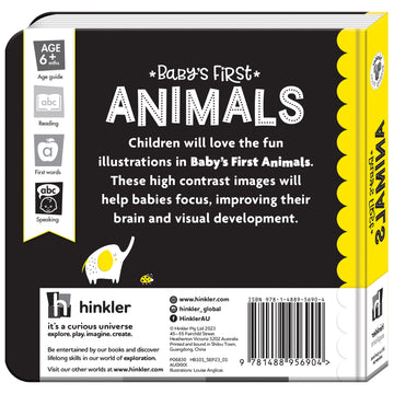Baby’s First High Contrast Neon Board Book: Animals
