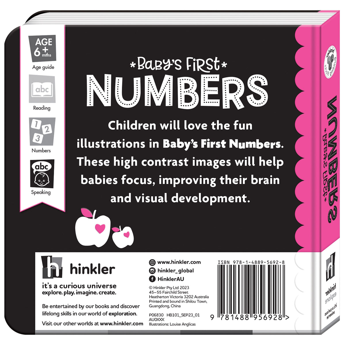 Baby First Library Numbers Baby’s First High Contrast Neon Board Book: Numbers