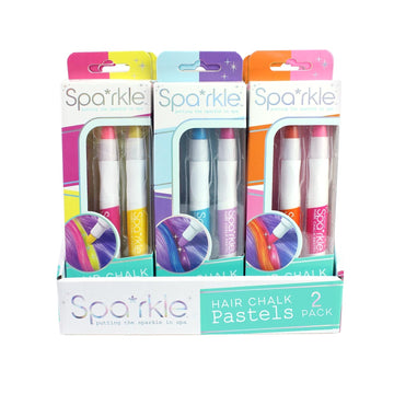 Bright Stripes Sparkle 2 Pack Hair Chalk Pastels