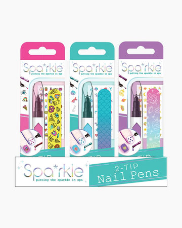 Bright Stripes Sparkle Dual-Tip Nail Pen