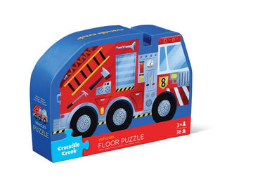 Crocodile Creek Shaped Box Puzzle Fire Truck 36pc