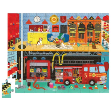 Crocodile Creek 50pc Flat House Puzzle - Fire House