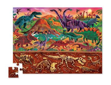 Crocodile Creek 60pc Above & Below Puzzle - Dinosaur