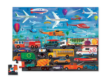 Crocodile Creek 60pc Above & Below Puzzle -  Things That Go