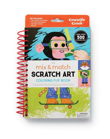 Crocodile Creek Scratch Art Flip Book - Animals