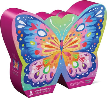 Crocodile Creek 36pc Foil Puzzle Butterfly Garden