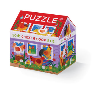 Crocodile Creek 50pc House Puzzle Chicken Coop