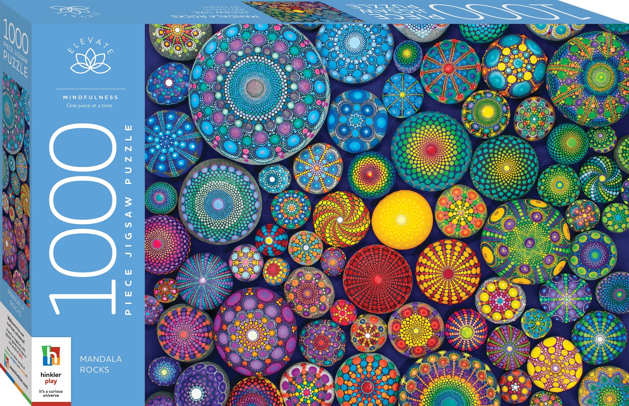 Elevate 1000pc Puzzle: Mandala Rocks