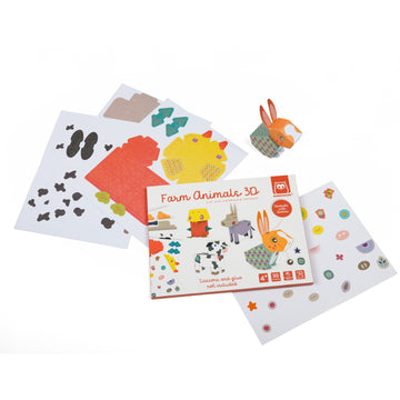 Eurekakids  3D Cardboard Building Sheets Farm Animals