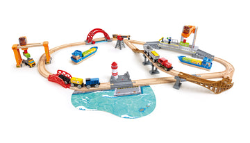 Hape Sea and Rail Cargo Transportation Set