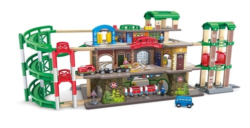 Hape Multi-Level Railway City Set