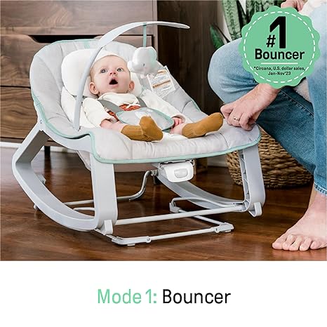 Ingenuity Keep Cozy 3 in 1 Grow With Me Bounce & Rock Seat Weaver