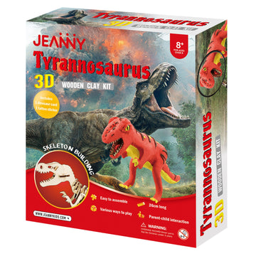 Jeanny 3D Wooden Clay Kit: T-Rex
