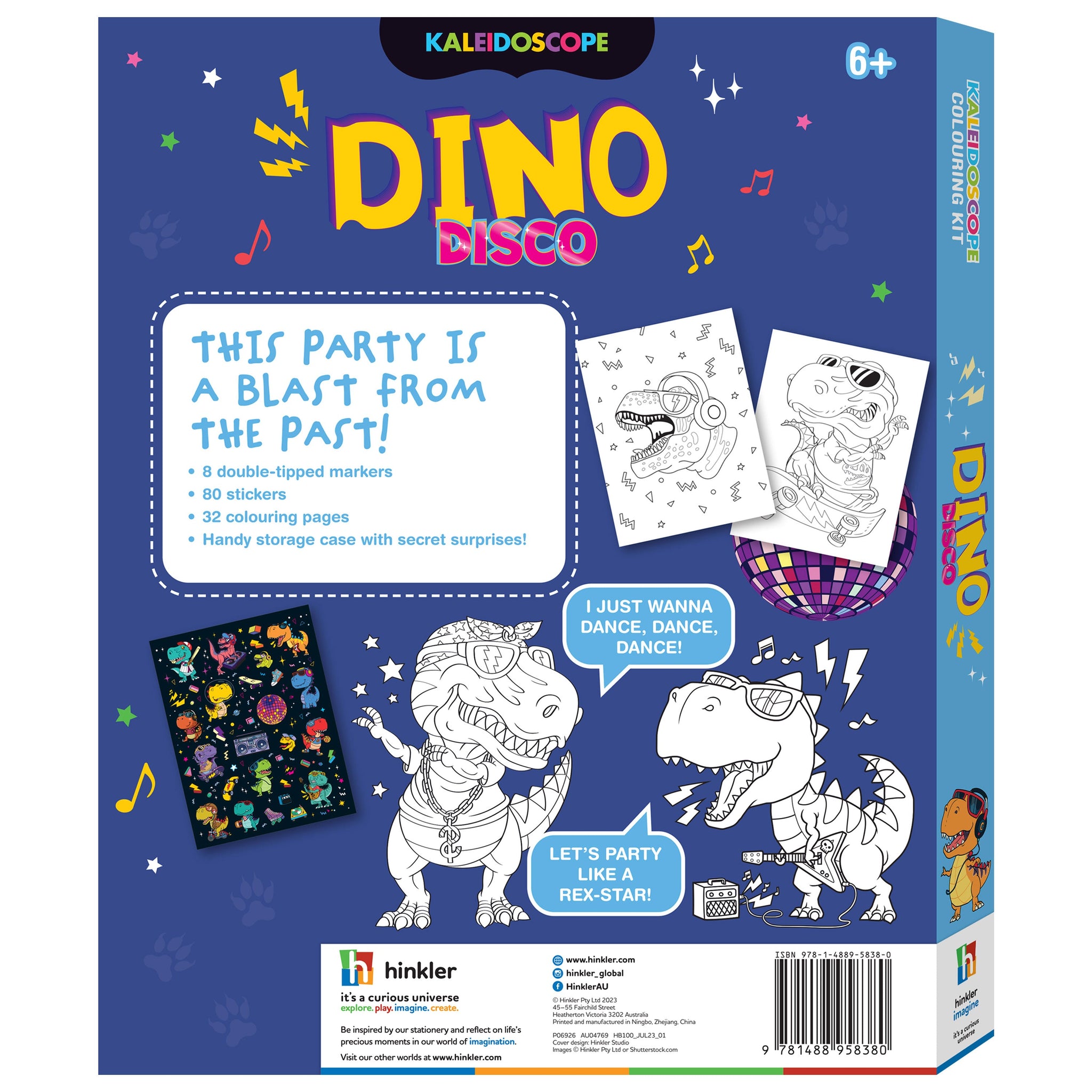 Kaleidoscope Dino Disco Colouring Kit